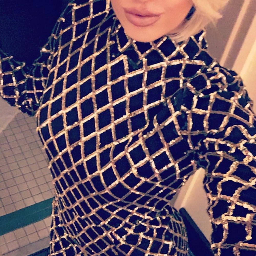 Elegant Black and Gold Women's Romper